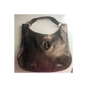Burberry brown/metallic XL hobo bag